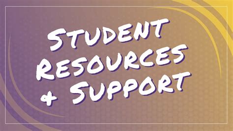Student Resources Support Youtube