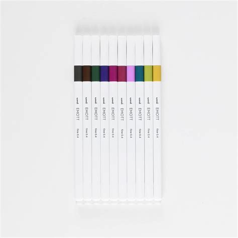 Emott Fineliner Pens Jewel Colors Box Of 10 Greer Chicago