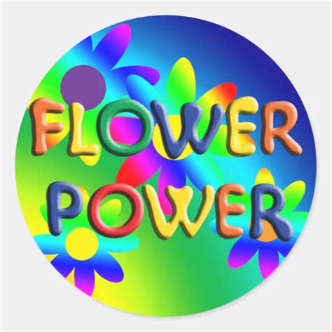 Flower Power Hippie Sticker Zazzle