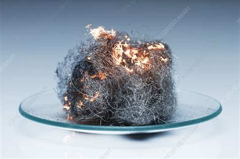 Steel Wool Burning Of Stock Image C Science Photo Library