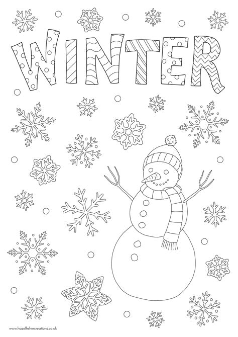 Winter Colouring In Activity Sheet