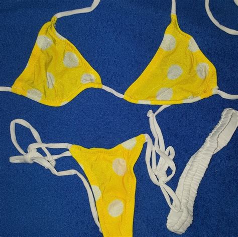 Yellow Polka Dot Bikini Yellow Polka Dot Bikini Bikinis Yellow Bikini