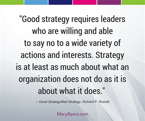 Quotable Quotes Good Strategy Mary Byers Cae