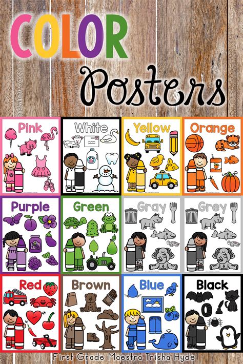 Color Posters Learning Colors Learning Poster Preschool Colors
