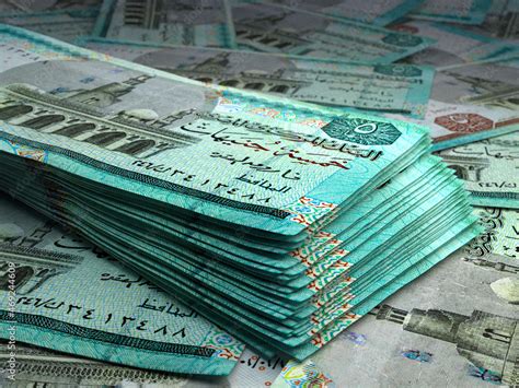 Egyptian Money Egyptian Pound Banknotes 5 Egp Pounds Bills Stock Illustration Adobe Stock