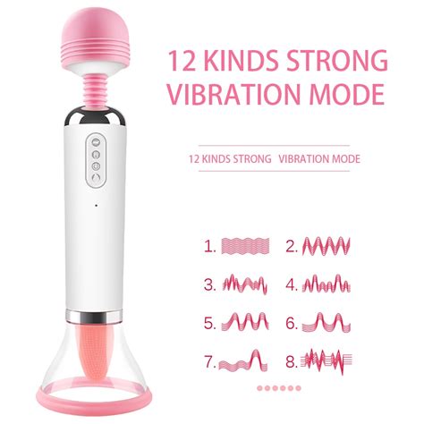 Ikoky Magic Wand Nipple Clitoris Tongue Licking Vibrator 3 In 1