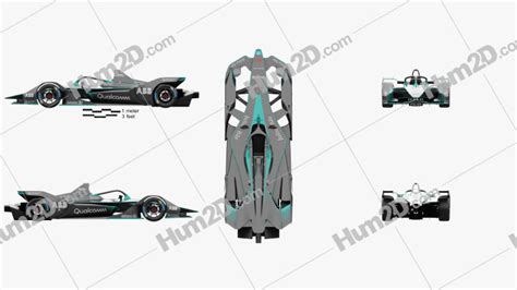 Fia Gen2 Formula E 2019 Blueprint In Png Download Vehicles Clip Art