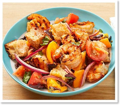 Ree Drummonds Grilled Shrimp Panzanella Easy Taco Salad Recipe Red
