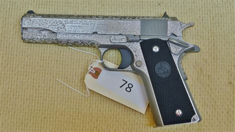 Lot Colt 1911 Factory Engraved Government Model 45