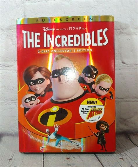 The Incredibles DVD Disc Set Fullscreen Collectors Edition Disney Classic DVDs Blu
