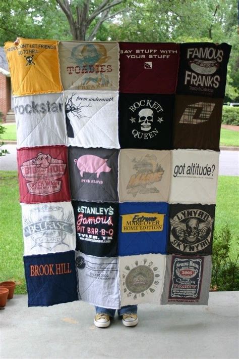 A Quilt Made Out Of T Shirts That Just Sit In Your Drawers But You Can