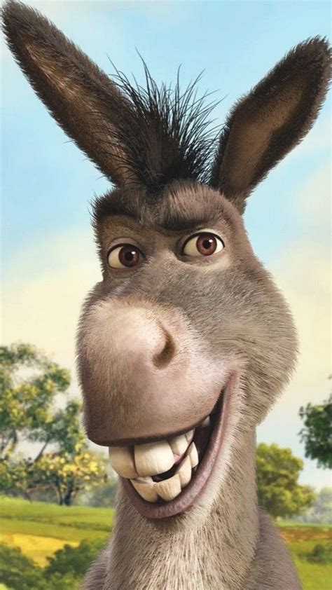 An Animated Donkey Is Smiling With His Hair In The Shape Of A Rabbit S Head