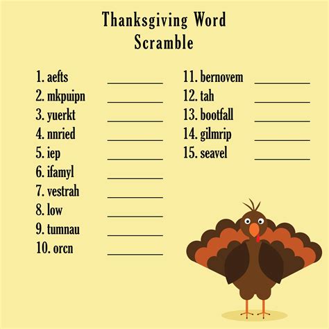 10 Best Thanksgiving Words Printable Pdf For Free At Printablee