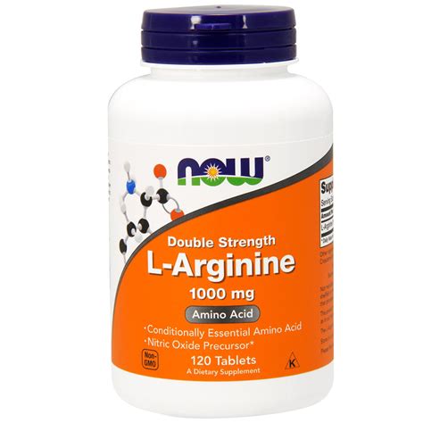 Now Foods L Arginine Double Strength 1000 Mg 120 Tablets Iherb