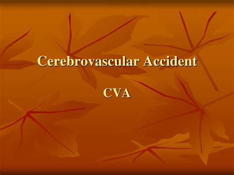 Ppt Cerebrovascular Accident Cva Powerpoint Presentation Free