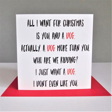 Thinking about sending funny christmas quotes to your loved ones. funny dog christmas card by the new witty | notonthehighstreet.com