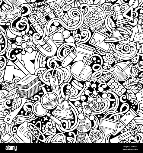 Science Hand Drawn Doodles Seamless Pattern Stock Vector Image And Art