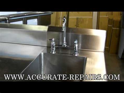 Stainless Steel Corner Table With Sink Youtube