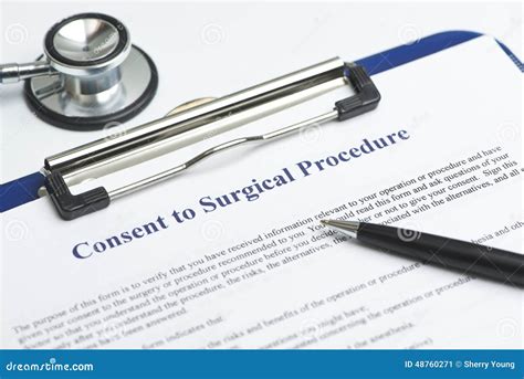 Informed Surgery Consent Stock Image Image Of Profession 48760271