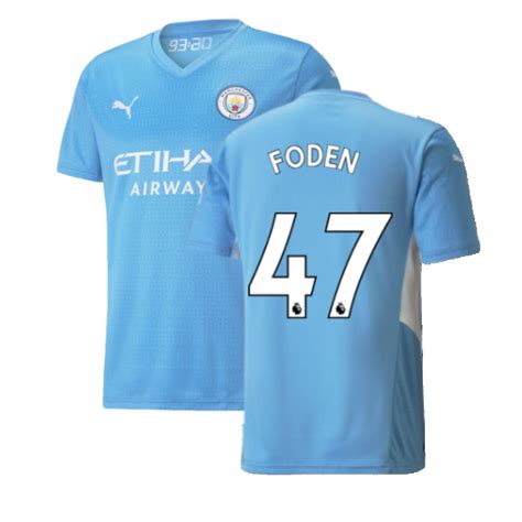 Phil Foden 47 Manchester City Ucl Match Slim Fit Home Soccer Jersey