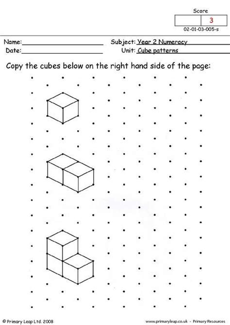 Uk Cube Patterns 1 Worksheet Cube Pattern Shapes