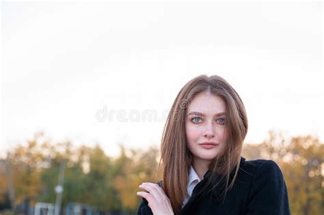 European Woman With Blue Eyes Stock Image Image Of Copyspace Adult