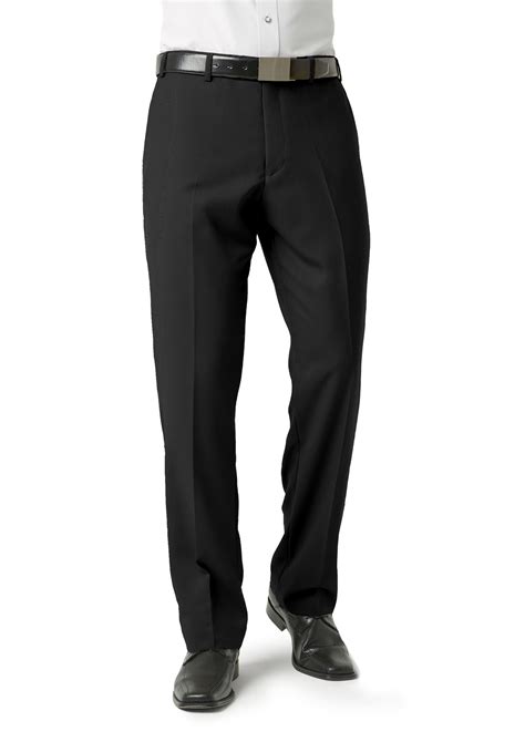 Men S Classic Flat Pant Black Uniform Edit