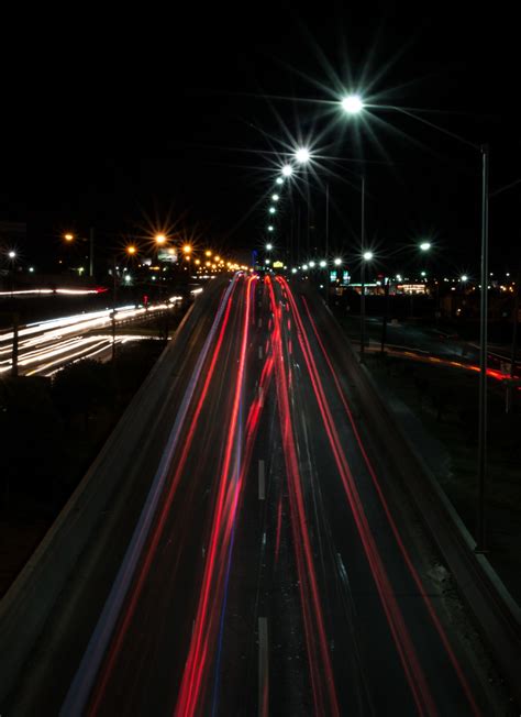 Fotos Gratis Ligero La Carretera Tráfico Noche Autopista