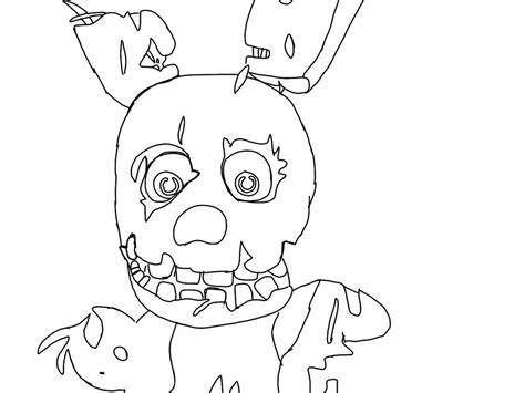 Springtrap Coloring Sheet Pictures Super Coloring