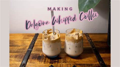 Making Dalgona Coffee Korean Whipped Coffee Youtube
