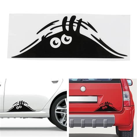 1pc Funny Peeking Monster 3d Monster Big Eye Car Window Bumper Sticker