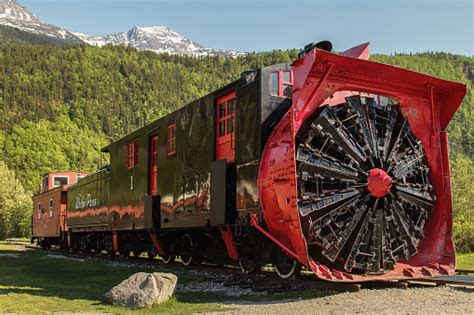 Old Snow Blower Train In Skagway Alaska Stock Photo Download Image