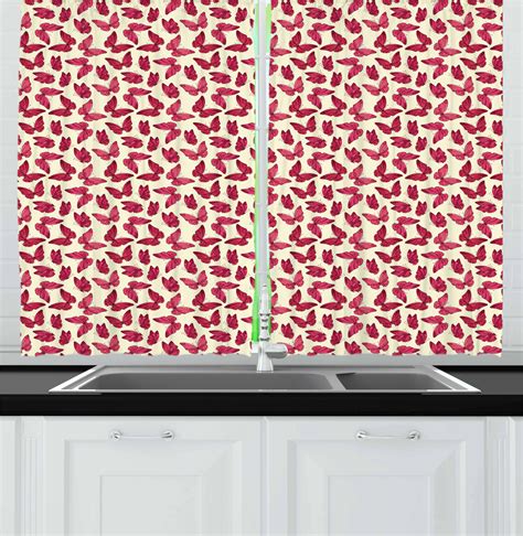 Vintage Fabric Kitchen Curtains 2 Panel Set Window Drapes 55 X 39 Ebay