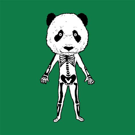 Pandas Skeleton Suit Black And White T Shirt Teepublic
