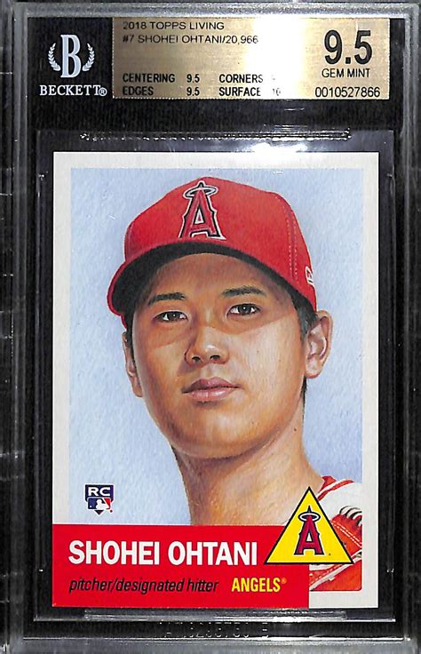 Lot Detail 2018 Topps Living Shohei Ohtani 7 Rookie Card Graded Bgs