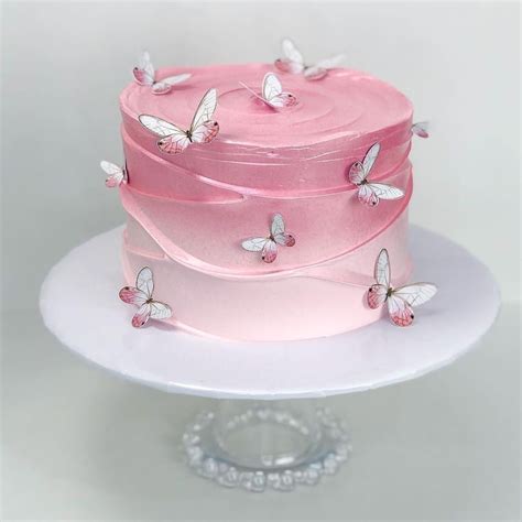 Pink Ombre Butterfly Cake Butterfly Birthday Cakes Butterfly Cakes