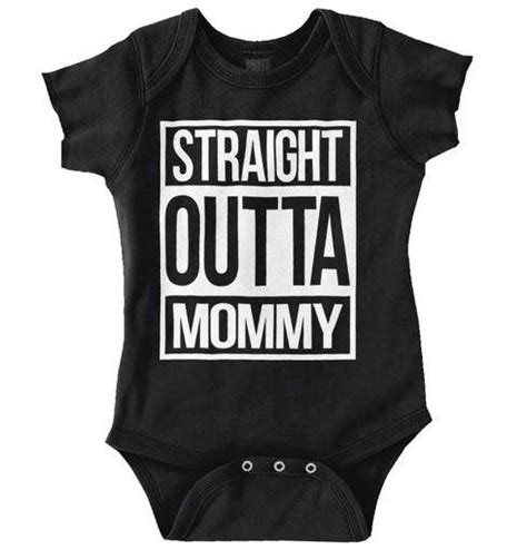 Straight Outta Mommy Romper Bodysuit Funny Baby Onesies Babe Cute Baby Onesies Funny Baby Clothes
