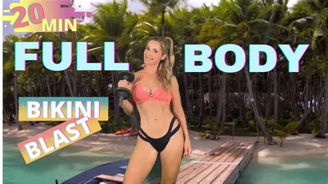 FULL BODY FAT BURNING 1 Dumbbell Low Impact Bikini Workout YouTube