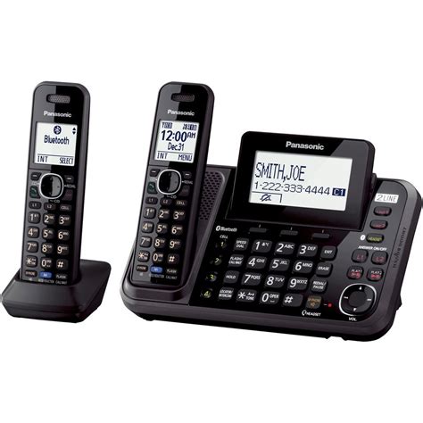 Panasonic 2 Line Cordless Phone System With 2 Handsets Answering