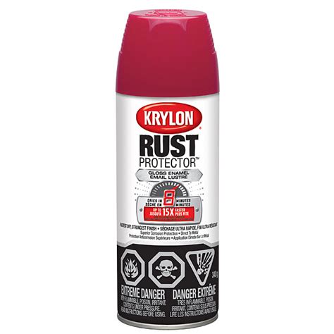Krylon Rust Protector Aerosol Spray Paint Enamel Based Gloss