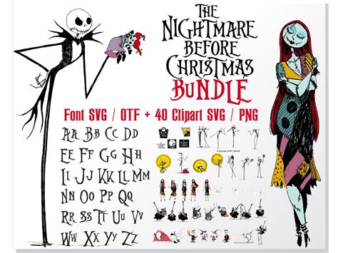 Nightmare Before Christmas Font Svg Files Free Writing Fonts For Your