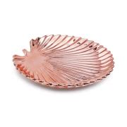 Centro de Mesa Folha Rose Gold em Cerâmica 24cm 12185 Mart Paris Luz