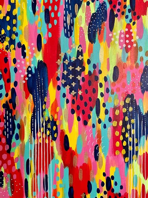 Vibrant Abstract Painting Art Print By Crystalleeannh Redbubble