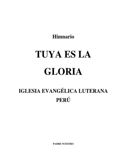 Himnario Tuya Es La Gloria Rv 60 Pdf Cristo Título Concepciones