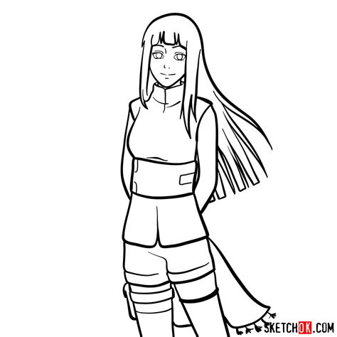 How To Draw Hinata From Naruto Anime Sketchok Easy Drawing Guides