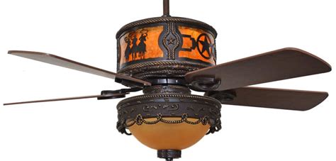 When it comes to ceiling fans, you don't want to end up with something cheap that isn't going to work properly, or create a lot of noise. (CC-KVSHR-BRZ-LK510-RS) ''Riders & Stars'' Western Ceiling ...