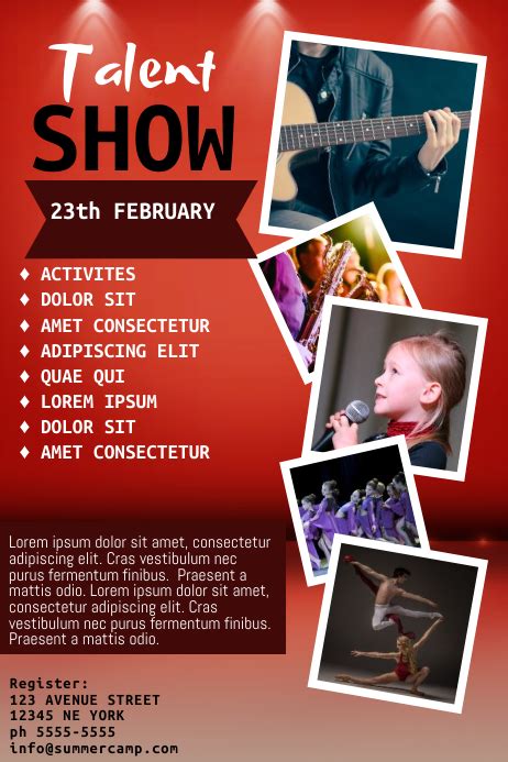 Talent Show Flyer Template Postermywall