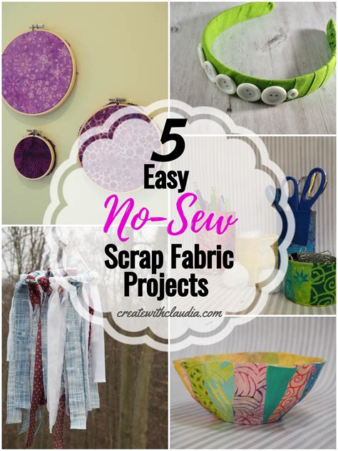 Easy No Sew Scrap Fabric Projects Create With Claudia
