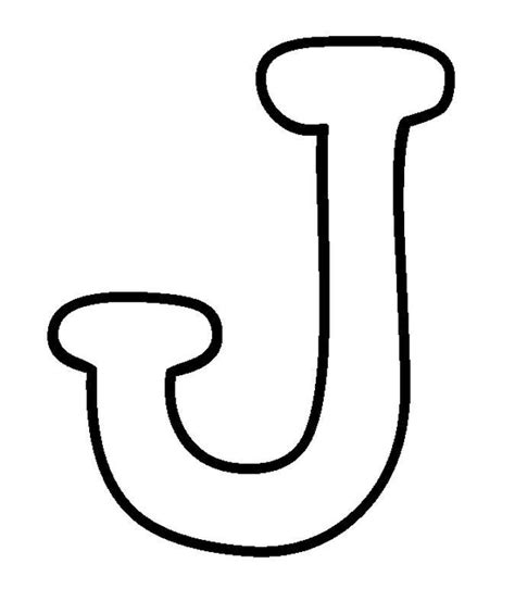 Kindergarten letter j coloring worksheet printable. Moldes de Letras Maiúsculas