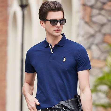 summer men s wear youth business casual short sleeve polo shirt men brand polos high quality